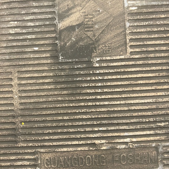 Antique Painted Porcelain Tile. 15.75x10” with holes for hanging. - Picture 4 of 6